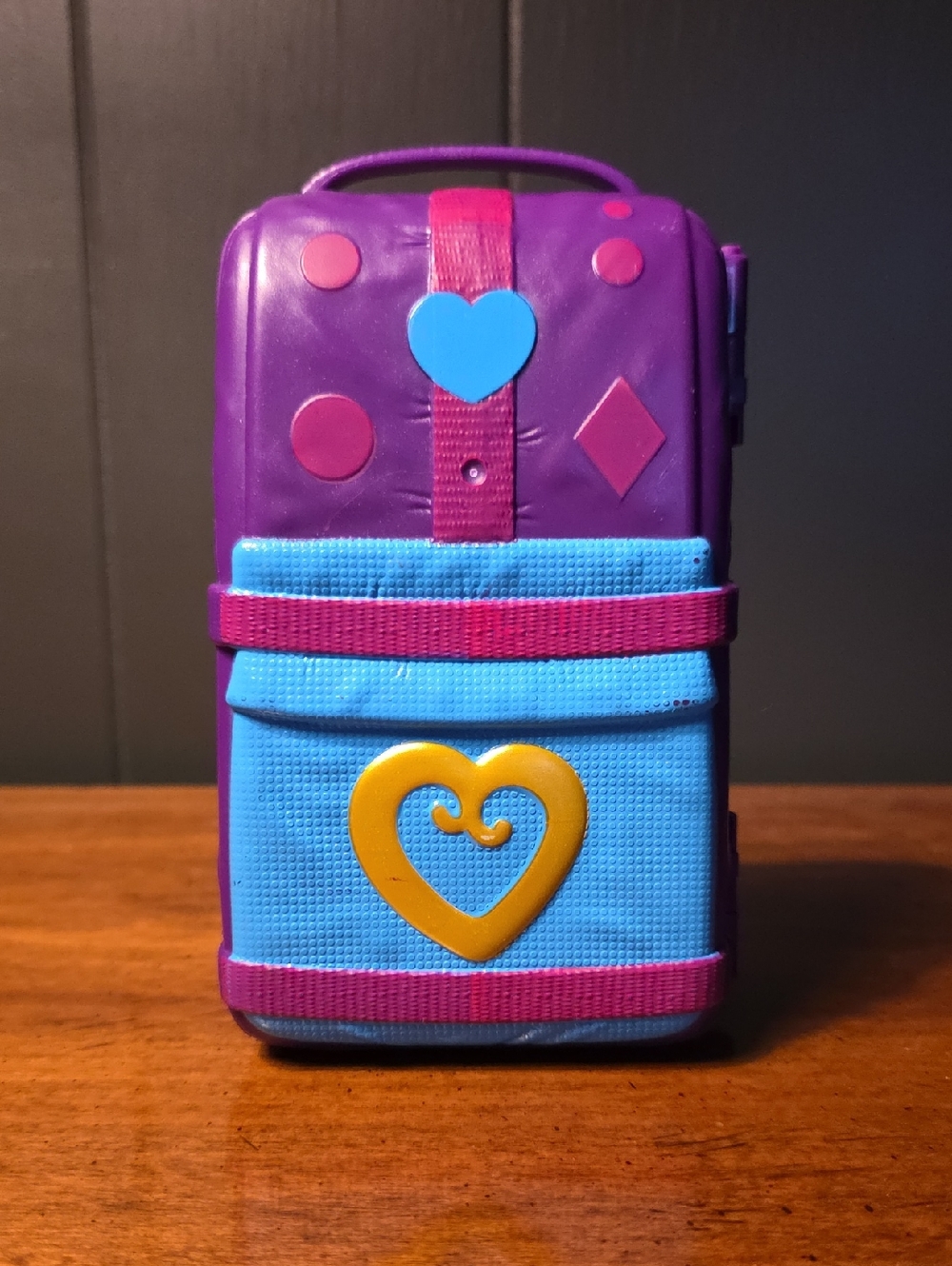 Purple and Blue Heart Accent Mini Backpack Toy